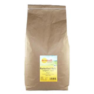 Parboiled Reis, lang, weiß