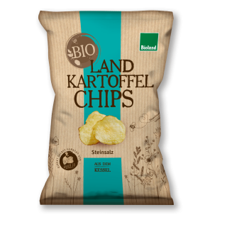 Landkartoffelchips Steinsalz
